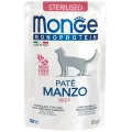 Вологий корм Monge Cat Monoprotein Sterilised для стерилізованих котів, паштет, з яловичиною, 85 г