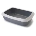 Туалет з бортиком Savic Iriz Cat Litter Tray, для кішок, сірий, 42 × 31 × 12 см