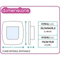 Ferplast Swing 3 Basic White дверцята для собак і кішок біла, 22,5x5x25,2 см
