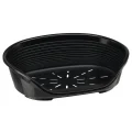 Пластиковий лежак Ferplast Siesta Deluxe 2 Black з антиковзаючим покриттям, 49×36×17.5 см