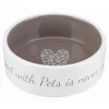 Миска Trixie Pet's Home для собак, кераміка, кремовий / сірий, 0,3 л / 12 см