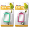 Іграшка Flamingo Mirror Straight Bell для папуг, прямокутне дзеркало з дзвіночком, 6х8 см
