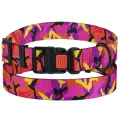 Нашийник BronzeDog Urban Camo, для собак, нейлоновий, фастекс пластиковий, рожевий, 35-53×2.5 см