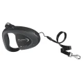 Поводок-рулетка для собак до 12 кг Ferplast Flippy Tech Cord S Black зі шнуром, чорний, 3 м