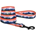 Повідець BronzeDog Travel для собак, нейлон, принт гори, 152×2 см