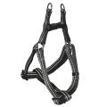 Шлея Croci Soft Reflective для собак, світловідбиваючі, нейлон, чорна, 50-65×2 см