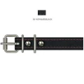 Нашийник Cristel для собак, з лакованої шкіри зеніт, прошитий, 18 мм / 36-44 см, чорний