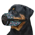Намордник BronzeDog, для собак, нейлоновий, регульований, принт ромби, 27-33 см