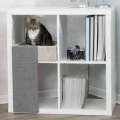 Дряпки з лежаком Trixie на полицю, для котів, 33х48х37 см, світло-сіра