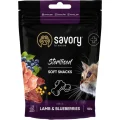 М'які ласощі Savory Sterilised Snack для стерилізованих кішок, ягнят та чорниці, 50 г