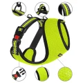 Шлея BronzeDog Mesh для собак дрібних порід, сітчастий нейлон, лимонний, 35-38 см