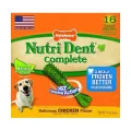 Ласощі Nylabone Nutri Dent Chicken Large для чищення зубів для собак, смак курки, 16 шт, ціна за 1 шт