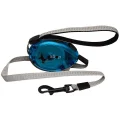 Поводок-рулетка Flamingo Dogx2Go Belt Glassy S для собак до 12 кг, світловідбиваючі стрічка, зелена, 2 м