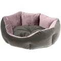 Оксамитовий диван Ferplast Queen 50 Pruple-Grey для котів і собак, 50×40×18 см