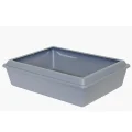 Туалет Moderna Classic для кішок, з бортиком, рожевий, 42 х 31 х 13 см
