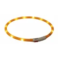 Нашийник Trixie Flash Light USB розмір XS-XL, що світиться, помаранчевий, 10 мм, 70 см