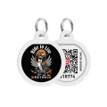 Адресник WAUDOG Smart ID з QR-паспортом, малюнок "Ride to live", діаметр 25 мм