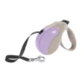 Поводок-рулетка Ferplast Amigo M Tape Beige-Purple для собак c стрічкою, бежево-фіолетовий, 15x3,6x14 см