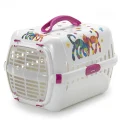 Переноска Moderna Trendy Runner Hot Pink для котів, пластик, біла, 49×32×30 см