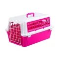 Переноска Ferplast Carrier Atlas 10 Trendy V.1 для котів і собак, біло-рожева, 48×32.5×29 см