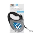 Повідець-рулетка Waudog R-leash для собак, малюнок "Патрон", розмір M, до 25 кг, 5 м, світловідбиваюча стрічка