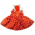 Футболка Monkey Daze Polka Dot Dress Red для собак, розмір XXS, червоне в горошок