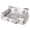 Лежанка з синтетичної тканини Ferplast Royal 40 Bedding Lady Rabbit для котів і собак, 45×40×24 см