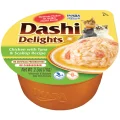 Ласощі Inaba Dashi Delights для котів, курка з тунцем та морським гребінцем, 70 г,