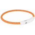 Нашийник Trixie Flash Light USB XS-S світиться, з відображає смугою, 35 см х 7 мм, помаранчевий