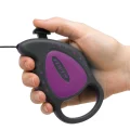 Поводок-рулетка для собак до 8 кг Ferplast Flippy Deluxe Mini Purple зі шнуром, фіолетовий, 3 м