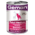 Вологий корм GEMON DOG WET Medium Adult шматочки з яловичиною і печінкою 0,415 кг