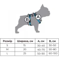 Шлея Waudog Nylon з QR-паспортом, для собак, анатомічна, малюнок "Патрон", розмір S, 30-40 см/30-50 см