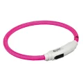 Cветящійся USB нашийник Trixie, для кішок, рожевий, 35 см