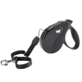 Поводок-рулетка Ferplast Amigo M Cord Black Lead для собак cо шнуром, чорний, 15x3,6x14 см