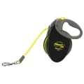 Повідець-рулетка Flexi Neon Giant M для собак до 25 кг, 8 м, стрічка, чорна