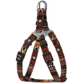 Шлея BronzeDog Tribal для собак, нейлон, принт етнічний, помаранчевий, 28-40 см