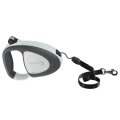 Поводок-рулетка для собак до 25 кг Ferplast Flippy Tech Cord M Grey, з шнуром, сірий, 5 м