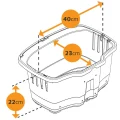 Переноска Ferplast Carrier Atlas 20 Rapid для кріплення на велосипед, для собак, сіра, 47×35.5×34.5 см