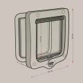 Дверцята Trixie 2-Way Flap Door для кішок і дрібних собак, сірий