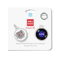 Адресник WAUDOG Smart ID c QR паспортом для собак і котів, металевий, малюнок "NASA", коло, 25 мм