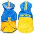 Плащ-дощовик Flamingo Raincoat 2in1 для собак, жовто-блакитний, 40 см