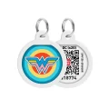 Адресник WAUDOG Smart ID з QR-паспортом, малюнок "Чудо Жінка", діаметр 25 мм