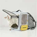 Рюкзак-переноска Petkit Breezy Zone Yellow/Grey для собак і котів, 35×27×43 см, сірий