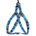 Шлея BronzeDog Camo для собак, нейлон, синій, 45-60 см