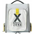 Рюкзак-переноска Petkit Breezy Zone Yellow/Grey для собак і котів, 35×27×43 см, сірий
