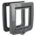 Дверцята Trixie 4-Way Flap Door для котів, пластик, безшумні, сірий, 20×22 см