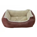 Лежак Animall Nena Star для собак і котів, з малюнком, розмір XL, 84×66×19 см, бордо
