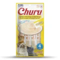 Ласощі INABA "Churu" для котів, вершковий мус з куркою і сиром / яловичиною, 4 шт, 56 г