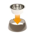 Ferplast Jolie Medium Dove Grey Bowl металева миска для собак і кішок, 20 см
