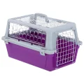 Переноска Ferplast Carrier Atlas 20 Trendy Open для котів і собак, біло-фіолетова, 58.5×37×32 см